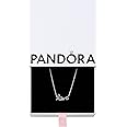 PANDORA Moments Sparkling Handwritten Love Collier Necklace - Gift for Her - Sterling Silver with Cubic Zirconia - With Gift Box - 17.7"
