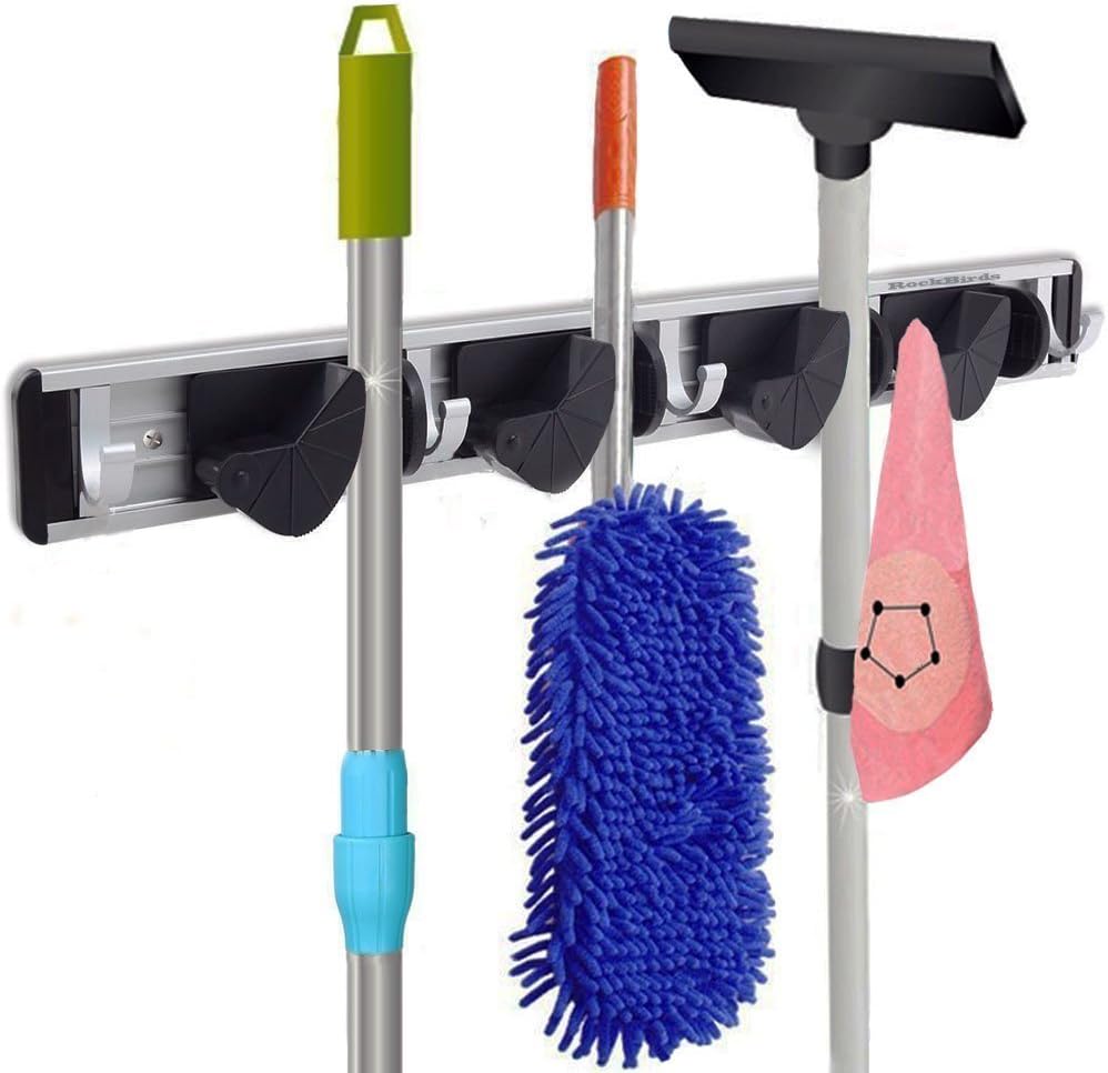 VEVOR Porta Attrezzi da Giardino 10 Slot PP Porta Attrezzi da Garage Officina per Stoccaggio, Organizzazione, Capannone per Esterni Angolo per Riporre Attrezzi, Rastrelli, Scope, Pale a Manico Lungo