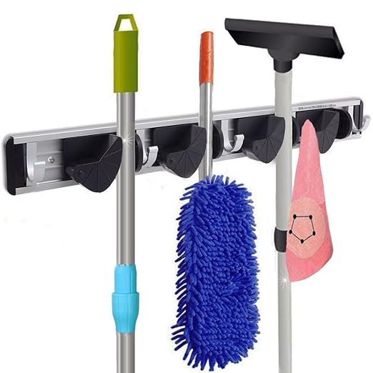 Mop and Broom Holder, RockBirds T45 Aluminium Alloy