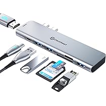USB C Hub,USB C Adapter for MacBook Pro/Air,7 in 2 Thunderbolt 3