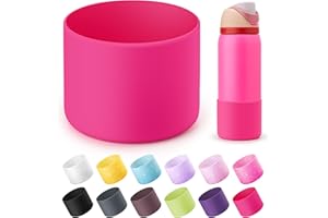 Diumepo Silicone Water Bottle Boot for Owala 32oz, Anti-Slip Protective Sleeve for Owala Twist & FreeSip & Flip Stainless Steel Water Bottle, Boot Bottom Base for Owala (Rose Red)