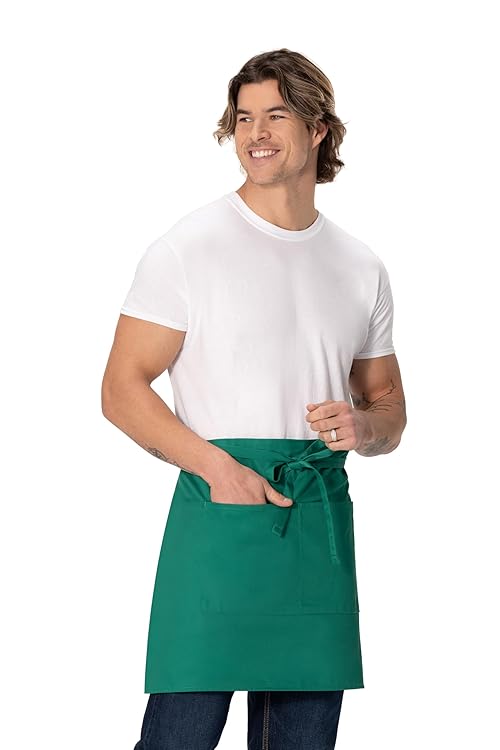 Chef Works Unisex Server Apron, Kelly Green, One Size