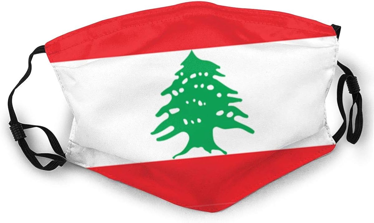 Flag of Lebanon Mask Unisex Adult Washable Reusable MouthMuffle