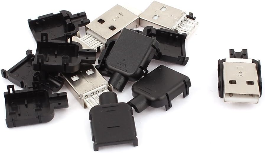 UXCELL USB 남성 커넥터 남성 커넥터 어댑터 4 핀 USB 2.0 유형 A 남성 팩 5