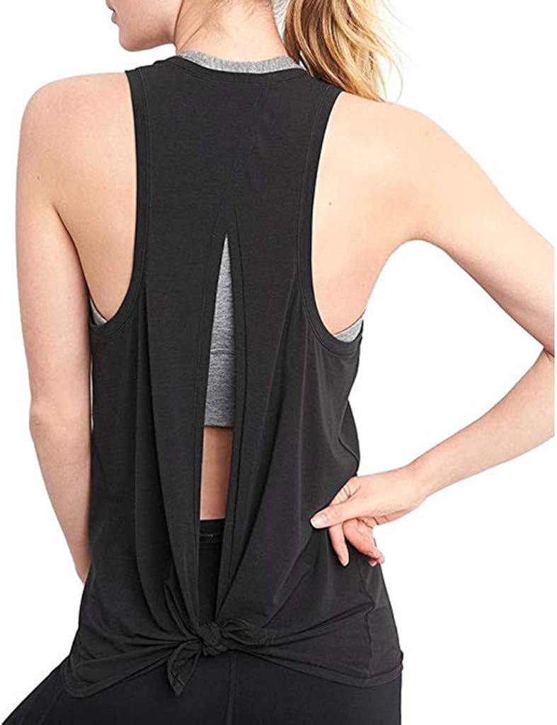 Open Back Workout Tops for Women Yoga Tops for Women Activewear Running