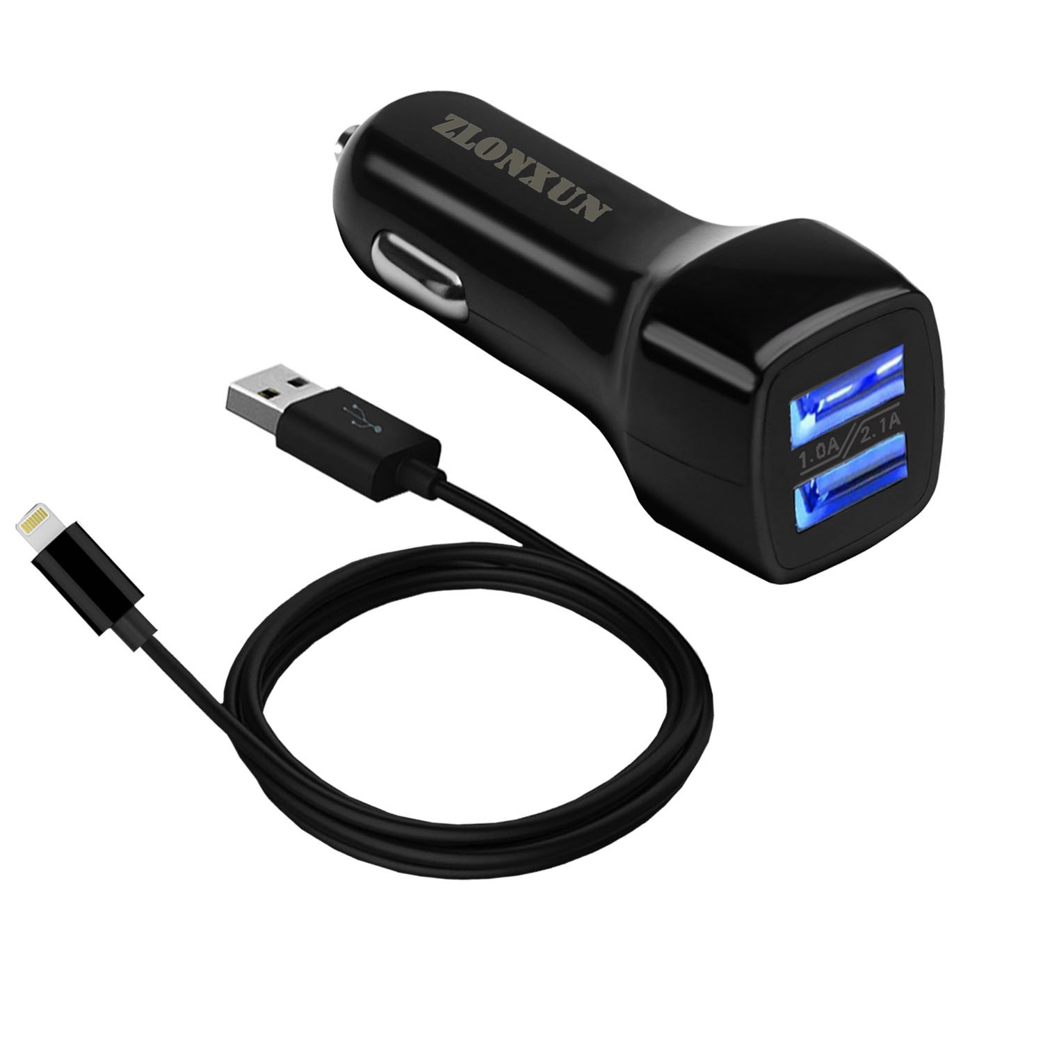 ZLONXUN Car Charger Cable Compatible with iPhone 14 13 11 12 Pro Max XR XS 8 7 6 6S Plus SE