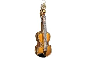 Old World Christmas Ornaments: Violin Glass Blown Ornaments for Christmas Tree (38008) , 4.5 x 1