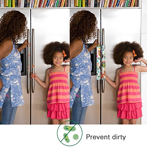 Ougar8 Refrigerator Door Handle Covers Handmade Decor Protector for Ovens, Dishwashers.Keep Your Kitchen Appliance Clean From Smudges, Food Stains(White Owl, 14.5"4")