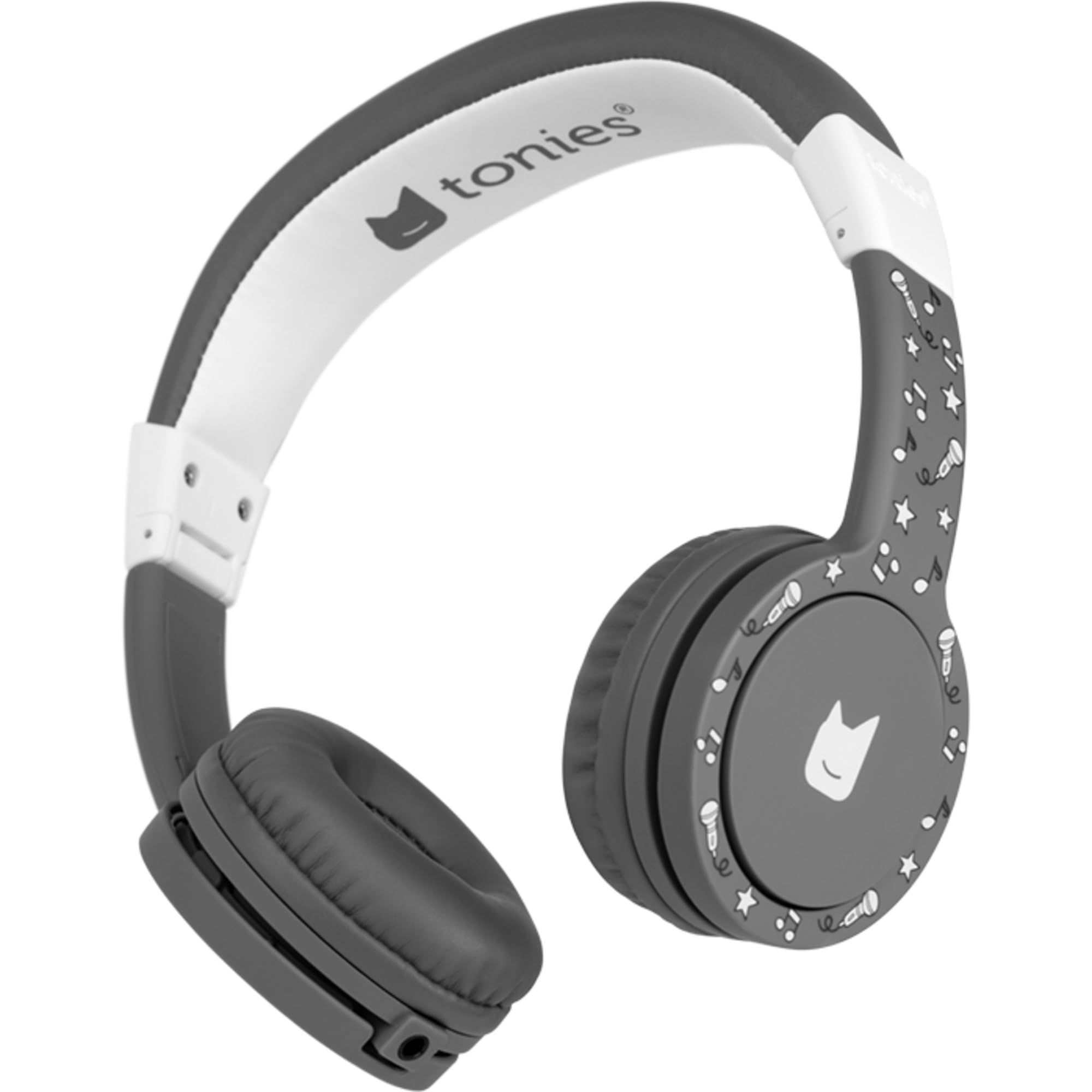 tonies Headphones, Adjustable & Foldable Children's Headphones with Volume Limiter, Over-Ear Headphones with Cable and Padded Headbands, Anthracite