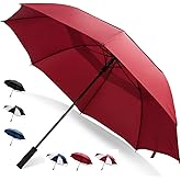Third Floor Umbrellas 62/68 Inch Automatic Open Golf Umbrella - Extra Large Vented Windproof Waterproof Sturdy Double Canopy