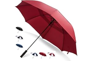 Third Floor Umbrellas 62/68 Inch Automatic Open Golf Umbrella - Extra Large Vented Windproof Waterproof Sturdy Double Canopy