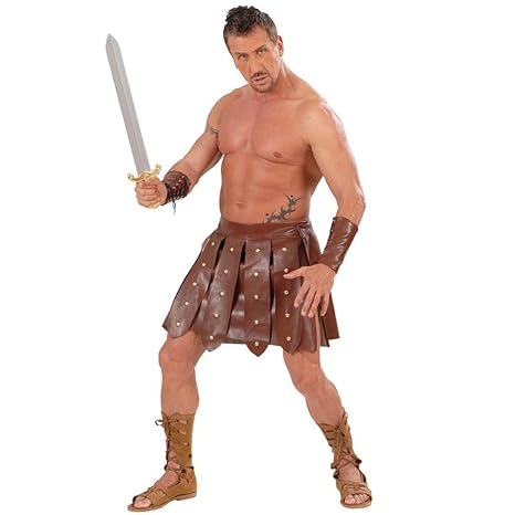 NET TOYS Gladiator Rock und Armbänder Römer Kostüm Set Antike Gladiatoren Verkleidung Römerkostüm Römischer Krieger Ausrüstun