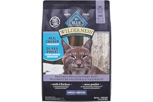 Blue Buffalo Wilderness High Protein Grain Free, Natural Adult Dry Cat Food, Chicken 5.4 Kg Bag - Large Bag, Kibble