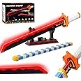 Jorumo Demon Slayer Building Set, 27in Rengoku Kyoujurou Sword With Scabbard and Stand, Cosplay Anime Toy Block for Collecting 790 Pieces, Luminous