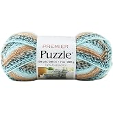 YARN PUZZLE GO FISH | Machine Wash, 328 Yards, 4 Coordinated Colors, Striped Blends, for Knitting and Crocheting, Scarves and Blankets