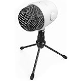 Amazon Basics Desktop Mini Condenser Mic Microphone - White