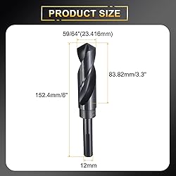 HARFINGTON 59/64" Drill Bit 12mm Reduced Shank