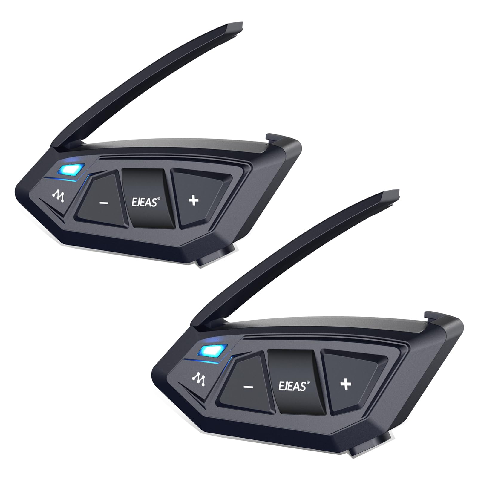 EJEAS MS20 Mesh 3.0 Group Intercom Communication System, Motorcycle Helmet Bluetooth 5.1 Headset with CVC Noise Reduction for 20 People Full Duplex Talking at The Same Time(2 Pack)