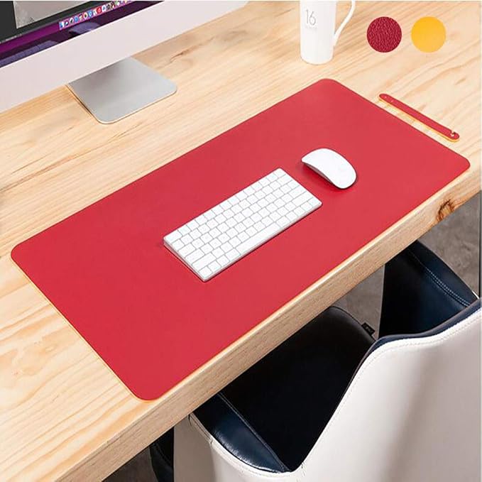 OLLOLCCY Pu Leather Mouse Pad,Multifunctional Office Desk