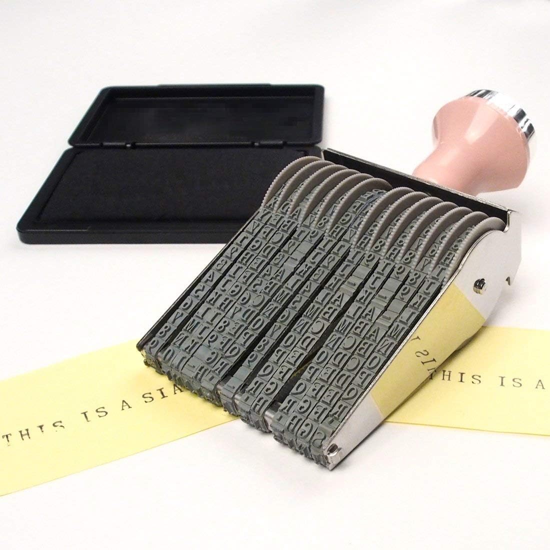 Alphabet Rolling Stamp with Ink Pad DIY English Alphabet