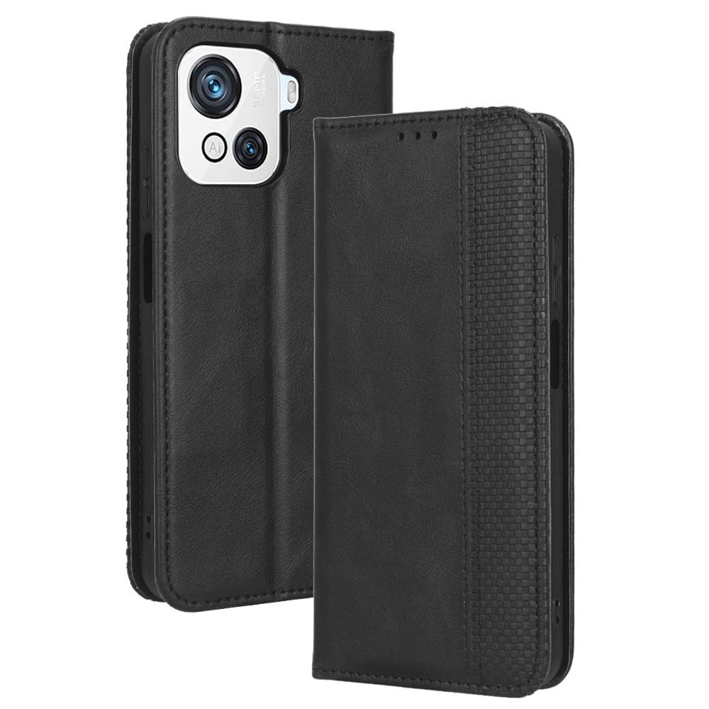 BellaCase Blackview Oscal C80 Case [Wallet Case] [Kickstand] [Card Slots] [Magnetic Flip Cover] Compatible with Blackview Oscal C80 Smartphone(Black) — image 1
