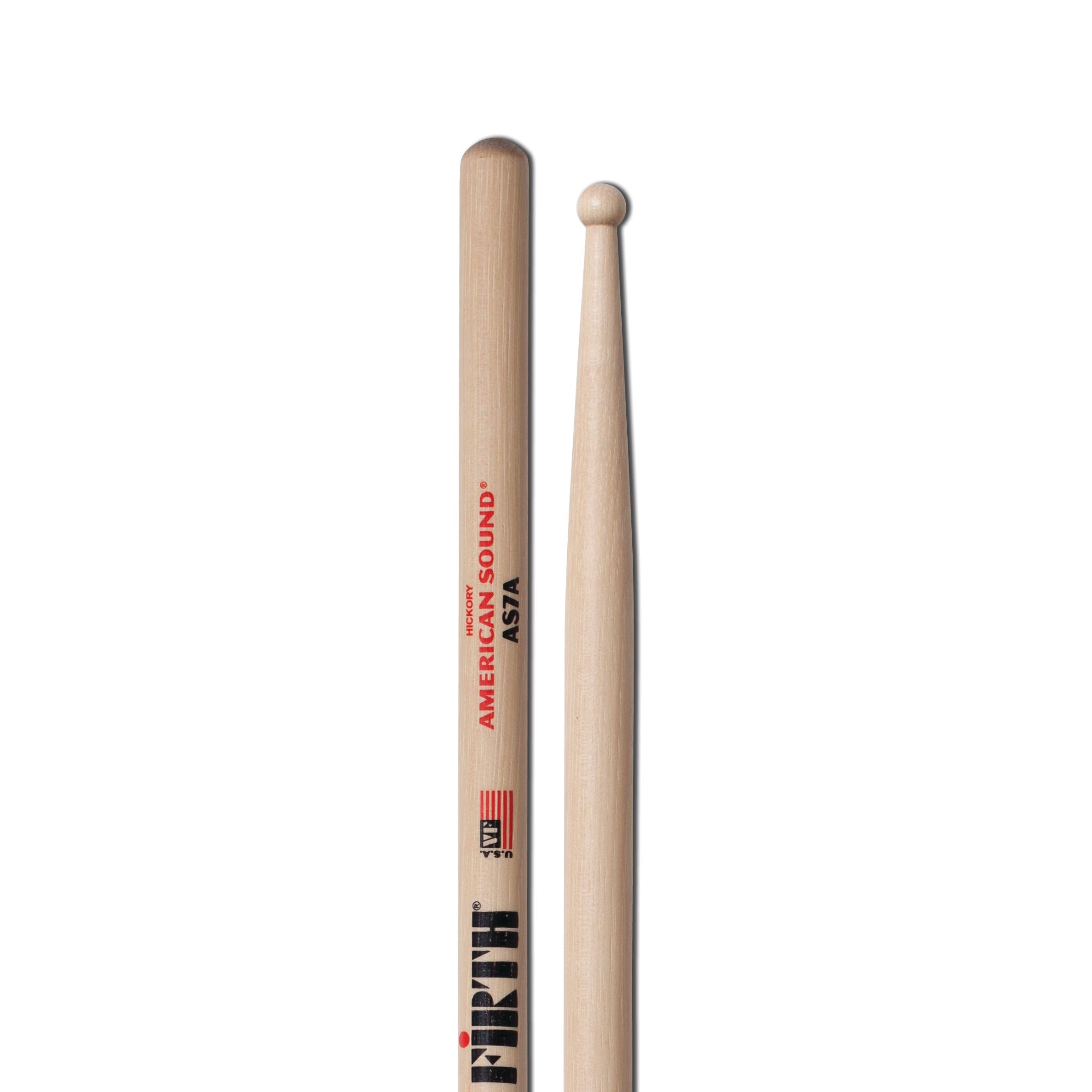 Vic FIrth - American Sound® Drumsticks AS7A - American Hickory - Round Wood Tip