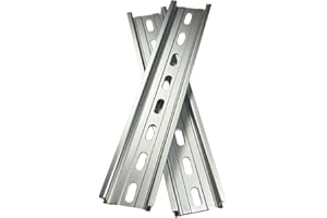 ICI T&G 2 Pieces DIN Rail Slotted Aluminum RoHS 8" Inches Long 35mm Wide 7.5mm High