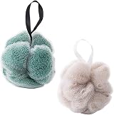 Healifty 2pcs Mesh Bath Shower Balls Body Exfoliator Loofah Puff view 6