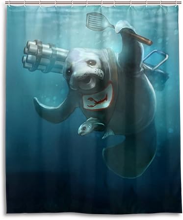 Amazon Com Weetime Ethel Ernest Waterproof Bath Curtain Funny