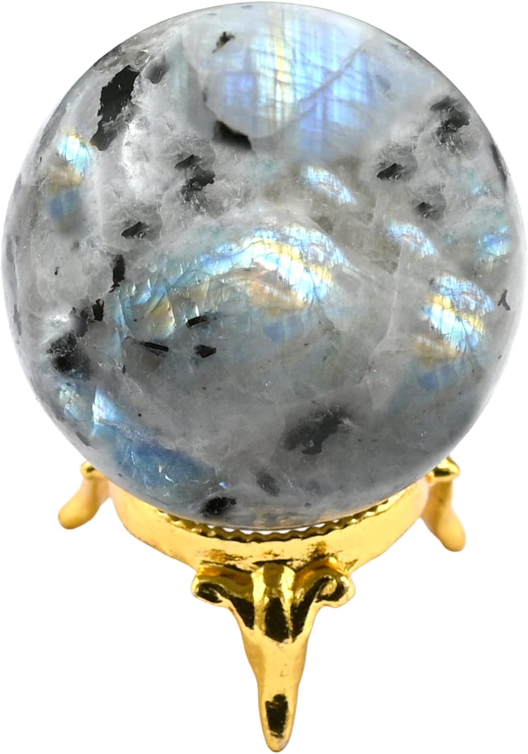 Mixed Media - Rainbow Moonstone Crystal Ball with Stand - 2