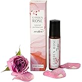 Amallow All Natural Non-Toxic Perfume Roller - Made With Pure and Organic Essential Oils - Hints of Rose, Sandalwood, Elemi, and Clary Sage (Garden Rose)