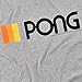 Atari Pong Video Game T Shirt & Stickers (Large) Athletic Heather