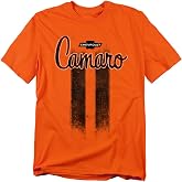 Popfunk Chevy Camaro Vintage Car Logo GM T-Shirt, Orange