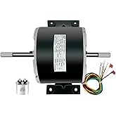 F48AF70A61 3315332.005 AC Fan Motor Replace Genteq F48AF70A61 Dometic Brisk | Air II Penguin B57915 B59516 B59146 B59186 B59196 RV Air Conditioner condenser fan motors, 1/5HP 3-Speeds 115V Leungoo