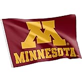 Desert Cactus University of Minnesota UM Flag - 3 x 5 Feet Golden Gophers Banner, Indoor/Outdoor Durable Fabric, 100% Polyester Design (Style A)