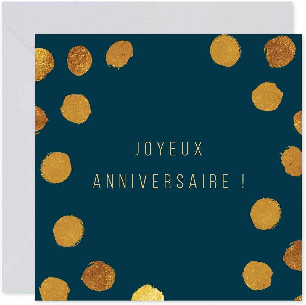 Popcarte Carte De Joyeux Anniversaire Adulte Enveloppe Bleu Ciel Incluse Design Elegant Et Original Format 14x14 Cm Anniversaire Fournitures De Bureau Cartes Et Papier Cartonne Schoolofbabywearing Com