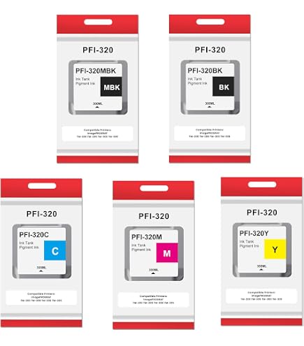 Amazon.com: Canon PFI-320 300ml Ink Tank Set PFI-320MBK PFI-320BK