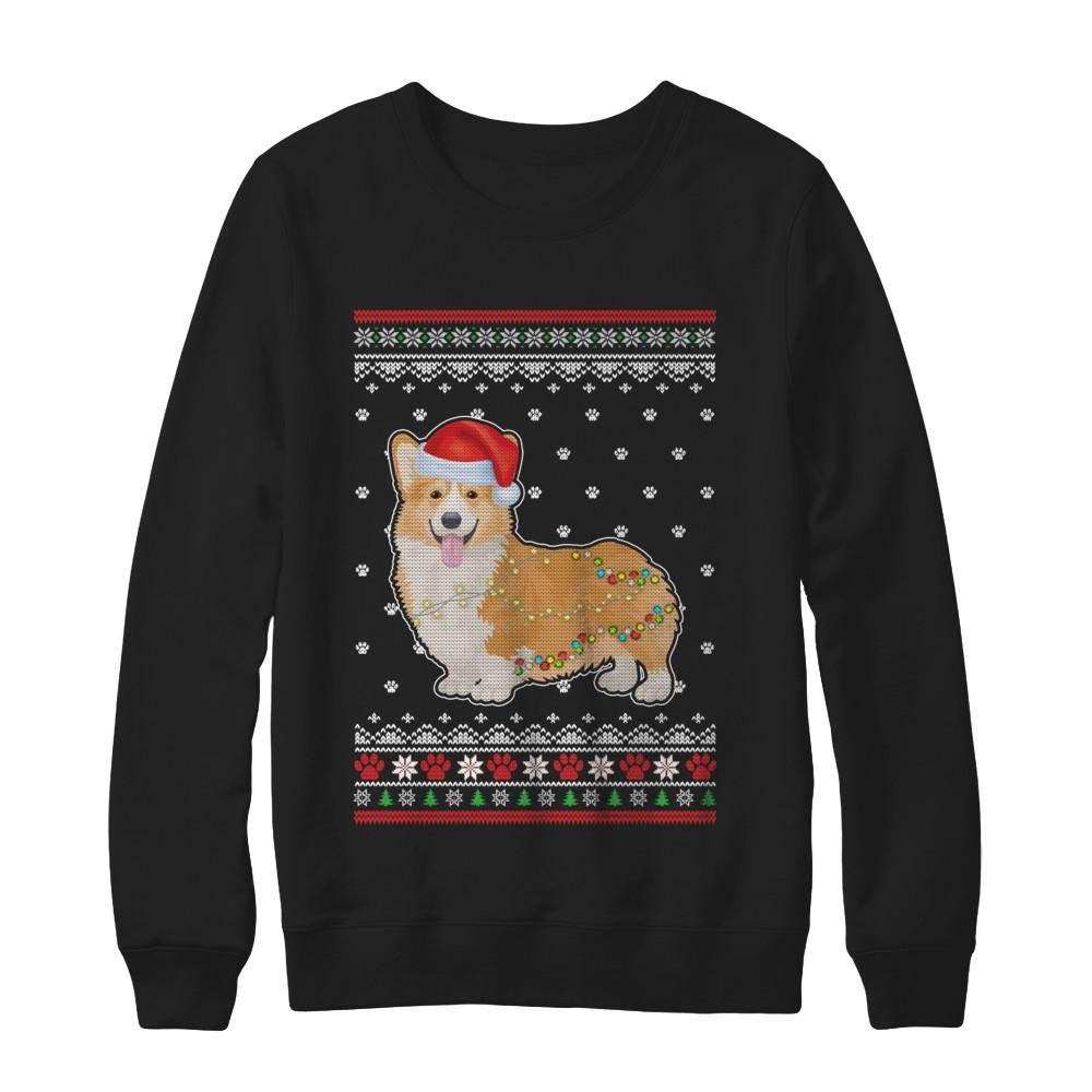 Christmas Ugly Sweater Lights Dog Xmas Gift Shirt Pilihax