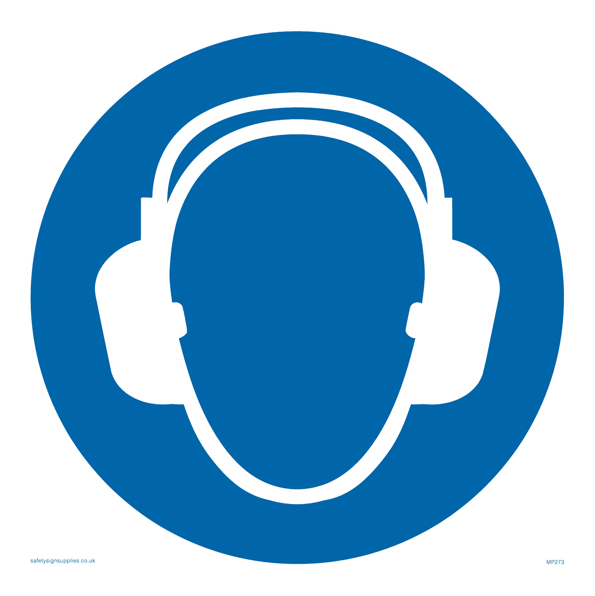 Pack of five - Ear Protection Symbol Only Sign - 150x150mm - S15