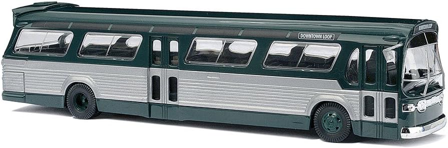 Busch 44500 Fishbowl Bus Grn/SLV HO Scale Vehicle
