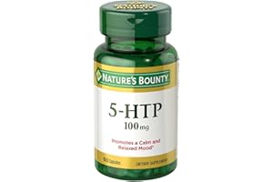 Nature's Bounty 5-HTP Pills and Supplement, Helps Promote Balanced Mood, 100mg, 60 Capsules