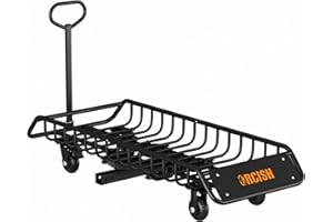 ORCISH 3 in1 Hitch Cargo Carrier/Roof Rack Basket/Heavy Duty Wagons Cart, 59" x23" x12" Trailer Hitch Cargo Carrier with Heavy Duty All-Terrain Tires/Foldable Design/Fits 2" Receiver