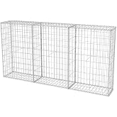 vidaXL Gabion Basket Steel 78.7"x11.8"x39.4" Garden Patio Wall Wire Fence Cage
