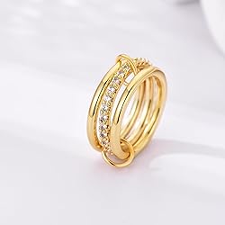 Canboer Gold Stackable Statement Rings for Women