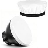 7"/18cm Light Diffuser, 2Pcs White Standard Cloth Diffuser Lamp Sock Soft Cover for Studio Strobe Reflectors Ring Lights Flash Lights Standard Reflector