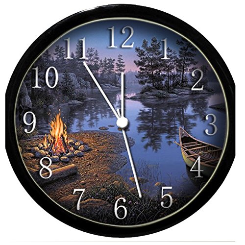 Krazy Klockz Glow in The Dark Wall Clock Campfire Home & Kitchen
