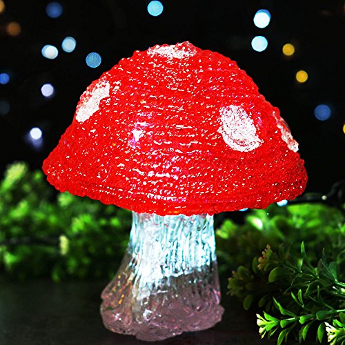 solar toadstool lights