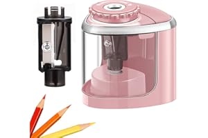 Aogwat Pencil Sharpener Electric Pencil Sharpener for Kids, Blade to Fast Sharpen, Suitable for No.2/School/Classroom/Office/Home (Pink)
