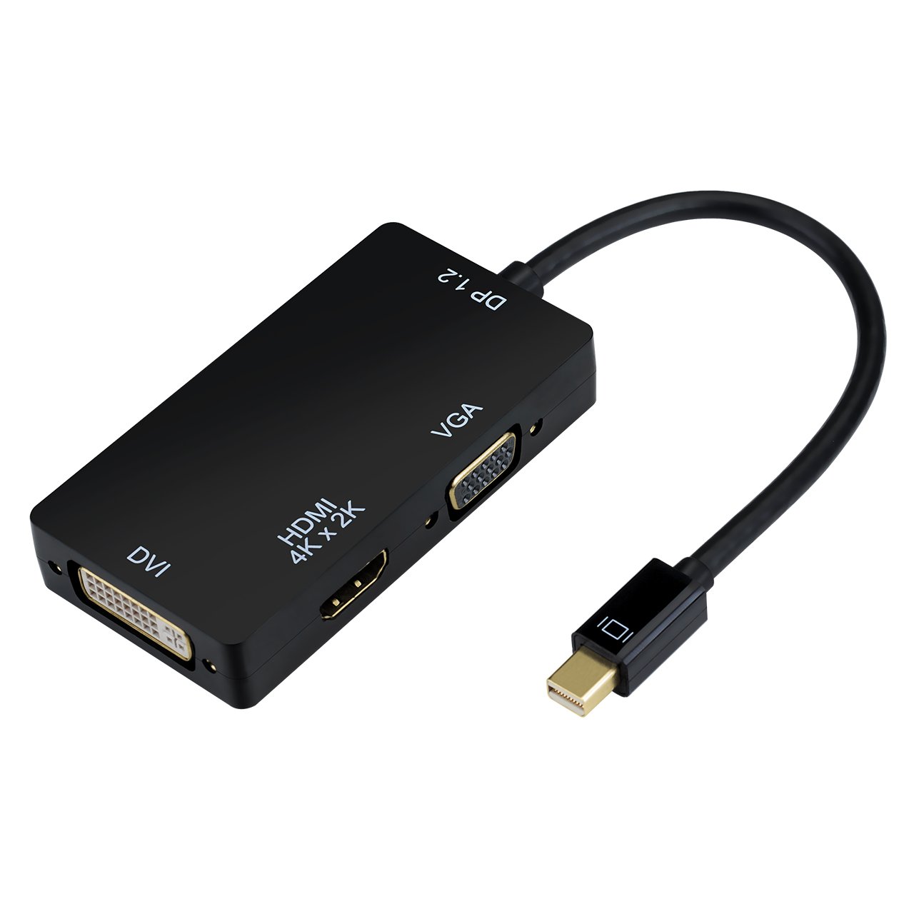 Latest Version Dp Port V1 2 4k 2k Mini Displayport Mini Dp Thunderbolt To Hdmi Vga Dvi Tv Hdtv Video Adapter Cable Converter Premium Abs Case Compatible For Apple Macbook Macbook Pro