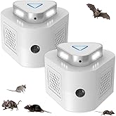 2 Packs Mice Repellent Ultrasonic Plug in Rodent Repeller Indoor, 360° Pest Control Indoor Pest Repellent, Mouse Deterrent for Home, Kitchen, Attic, Garage,4 Mode Switching